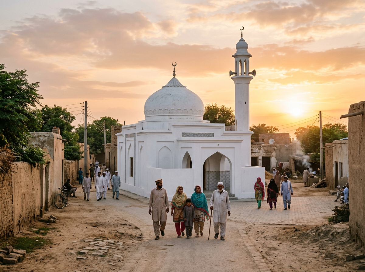 Newly constructed village mosque